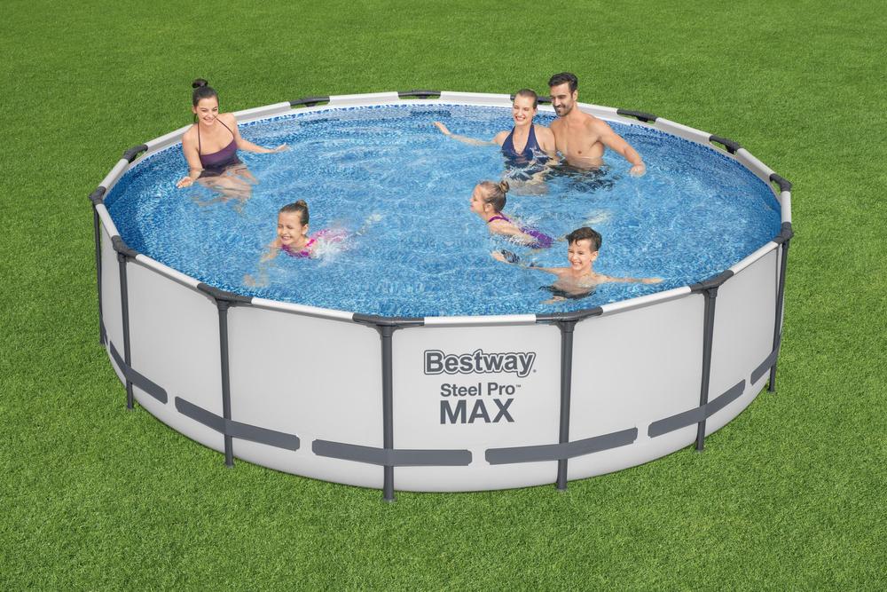 Karkasinis baseinas Bestway 56488 Steel Pro Max 457x107 cm, su filtru ...