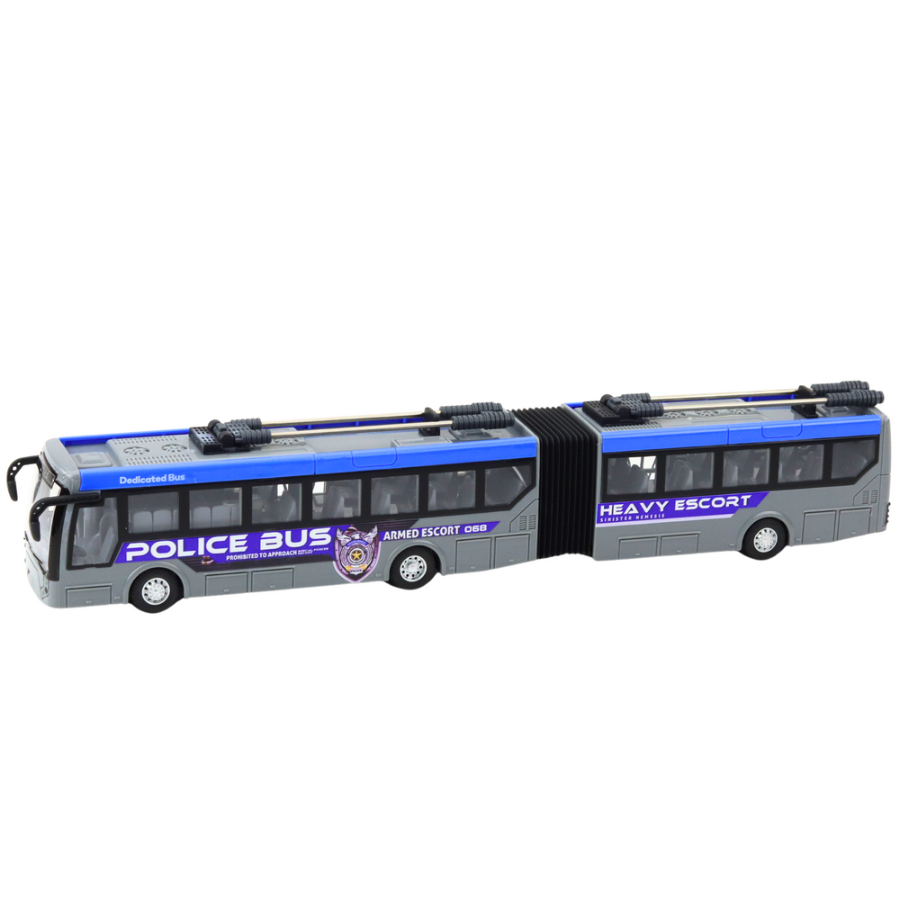 Nuotoliniu būdu valdomas policijos autobusas su LED apšvietimu, 1:32