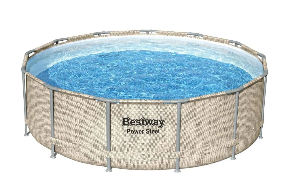 Baseinas su rėmu ir gaubtu 13FT 396x107 cm Power Steel BESTWAY