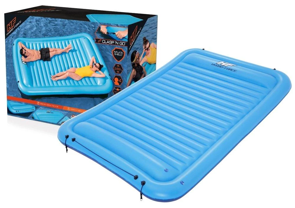 Bestway PLAUKIOJANTI SALA pripučiamas vandens čiužinys 4 asmenims 360 kg 269 x 183 cm 43542