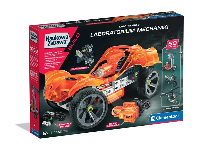 Mechanika Laboratorinis konstrukcijų rinkinys - Automobilis ir mechaninės konstrukcijos - Clementoni 50872