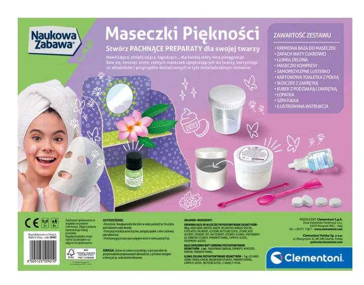 Grožio kaukių rinkinys vaikams Clementoni 50901