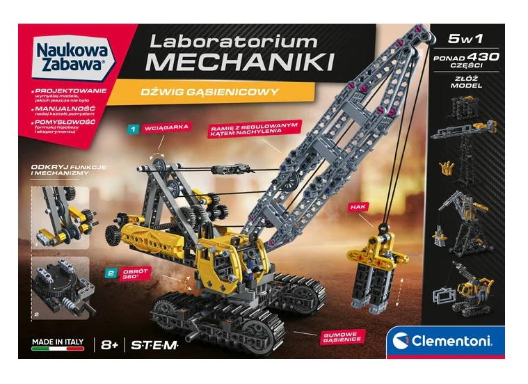 Clementoni mokslinė pramoga – mechanikos laboratorija: kranas