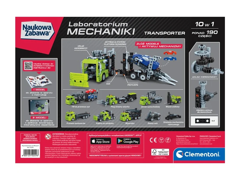 Clementoni Mechanikos laboratorija Transporteris