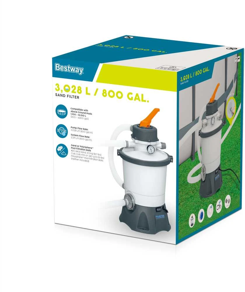 „Bestway“ smėlio baseino siurblys 3596 l/h, skirtas filtravimo rutuliams 58515