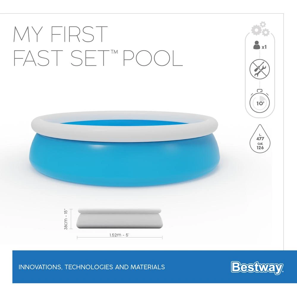 Baseinas Bestway My First Fast Set, 1.52m x 38cm, 57241