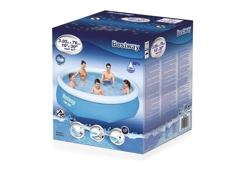 Bestway Fast Set Pripučiamas baseinas, apvalus, 305x76cm, 57266