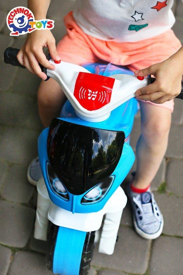Technok Balansinis motociklas su garsais ir šviesa, policija