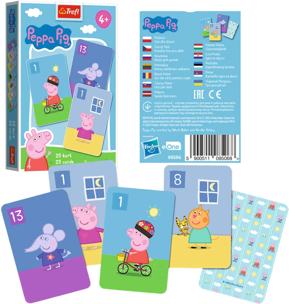 Peppa Pig TREFL Kortų žaidimas „Kiaulytė Pepa“