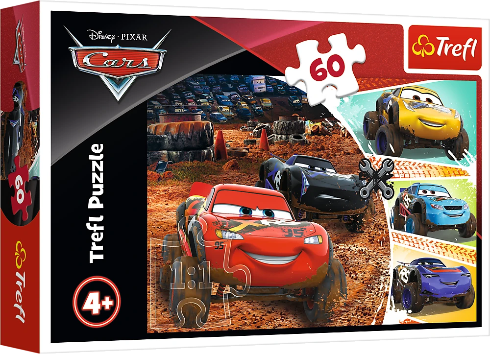 Trefl Dėlionė 60 vnt. - Ratai (Cars)