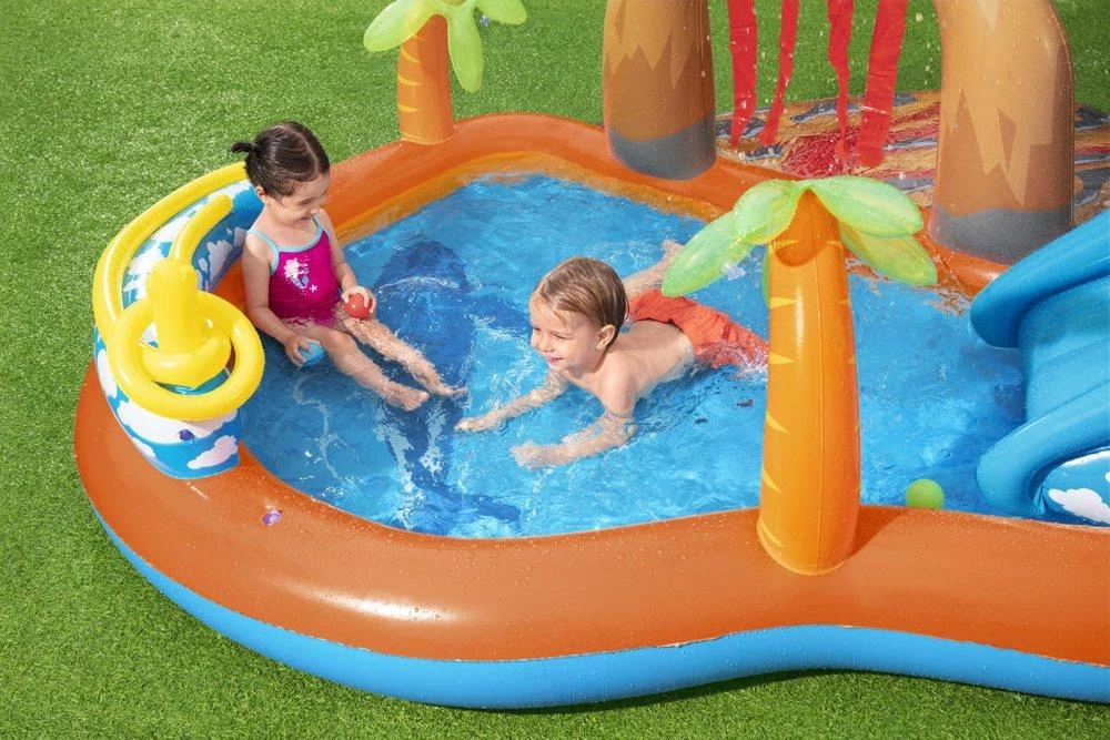 Bestway pripučiama žaidimų aikštelė - baseinas Ugnikalnis 265x265x104 cm (53069)