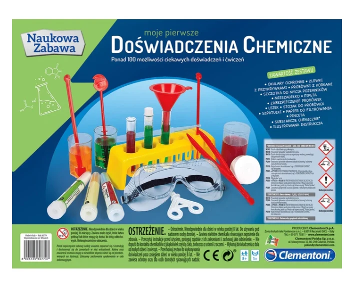 Žaidimas Clementoni pirmieji cheminiai eksperimentai 60774
