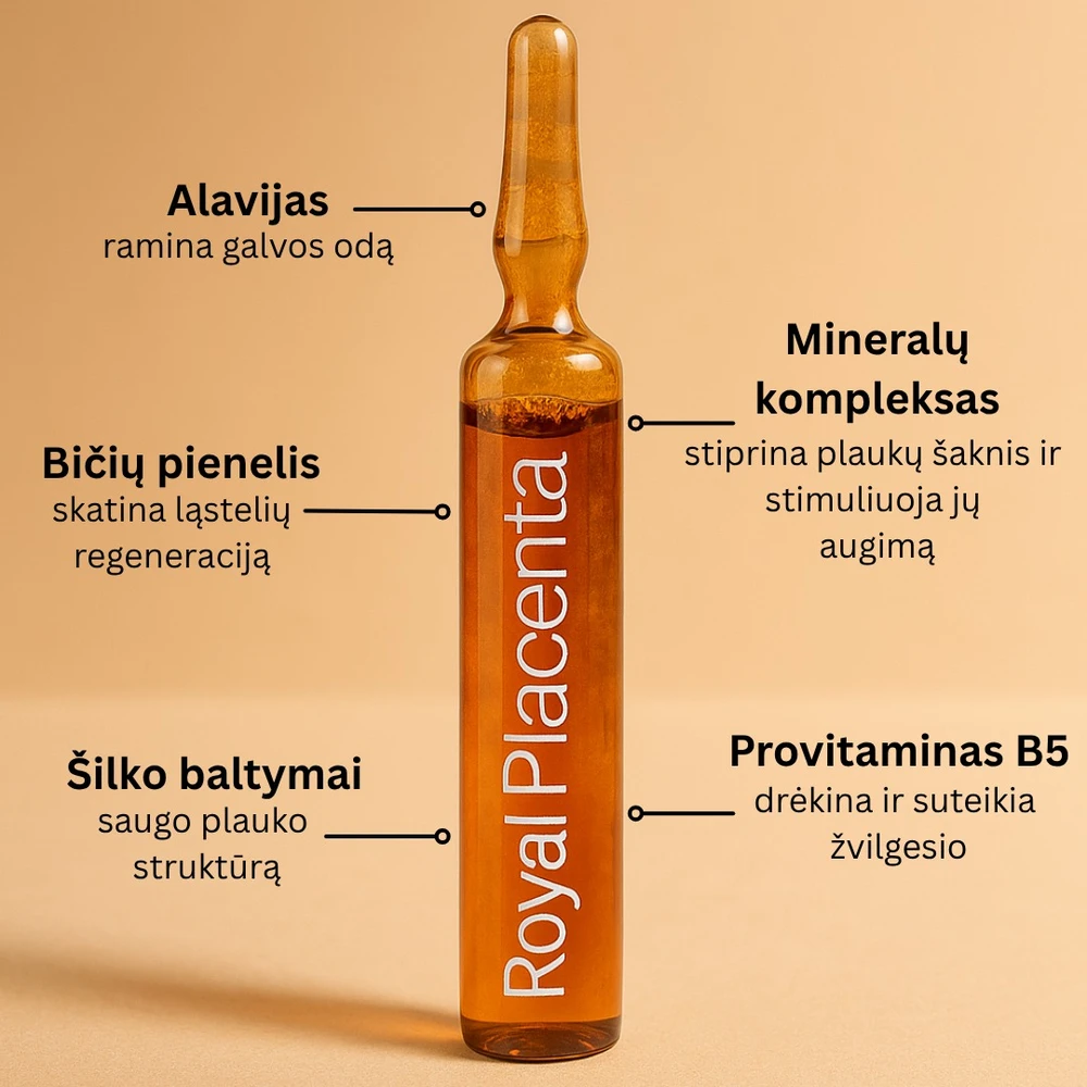 Cosmofarma Karališkas serumas nuo plaukų slinkimo ROYAL PLACENTA 12x10ml
