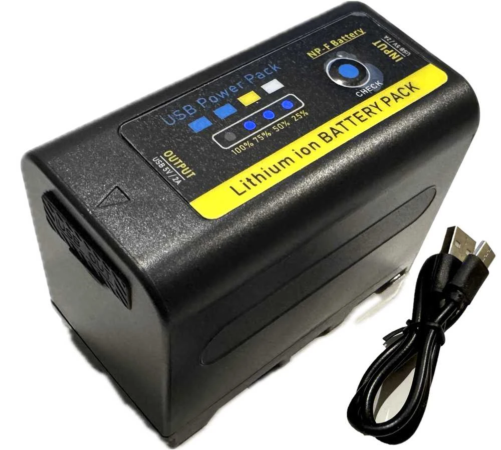 Sony NP-F750 PRO Type-C akumuliatorius su indikatoriumi 6400 mAh