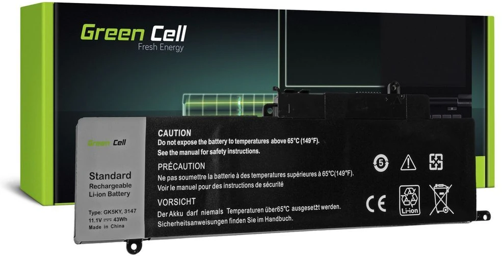 Green Cell Žalias Cell GREENCELL DE82 Baterija Žalias Cell GK5KY skirta Dell Inspiron 11 3147 3148 3152 3153 3157 3158 13 7
