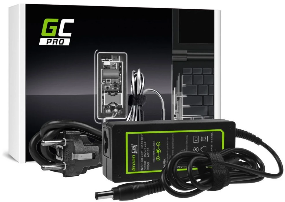 Nešiojamų kompiuterių įkroviklis Greencell AD25P PRO 65W 19V Toshiba, Asus