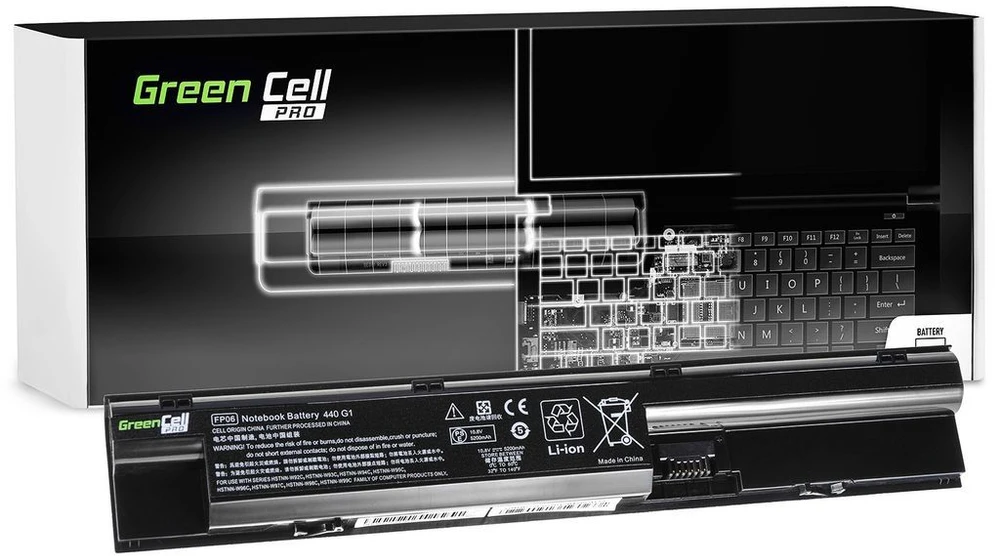 GREENCELL HP77PRO Baterija Žalias Cell PRO FP06 for HP ProBook 440 445 450 470 G0 G1, 470 G2