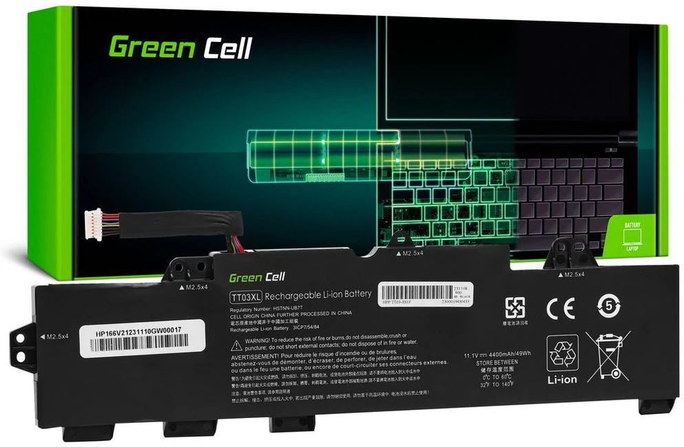 Žalias Cell Bateria Žalias Cell TT03XL su HP EliteBook 755 G5 850 G5, HP ZBook 15u G5