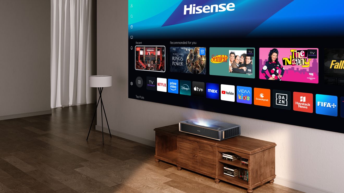 Lazerinis projektorius Hisense PT1 Laser Cinema 4K UHD, 80–150