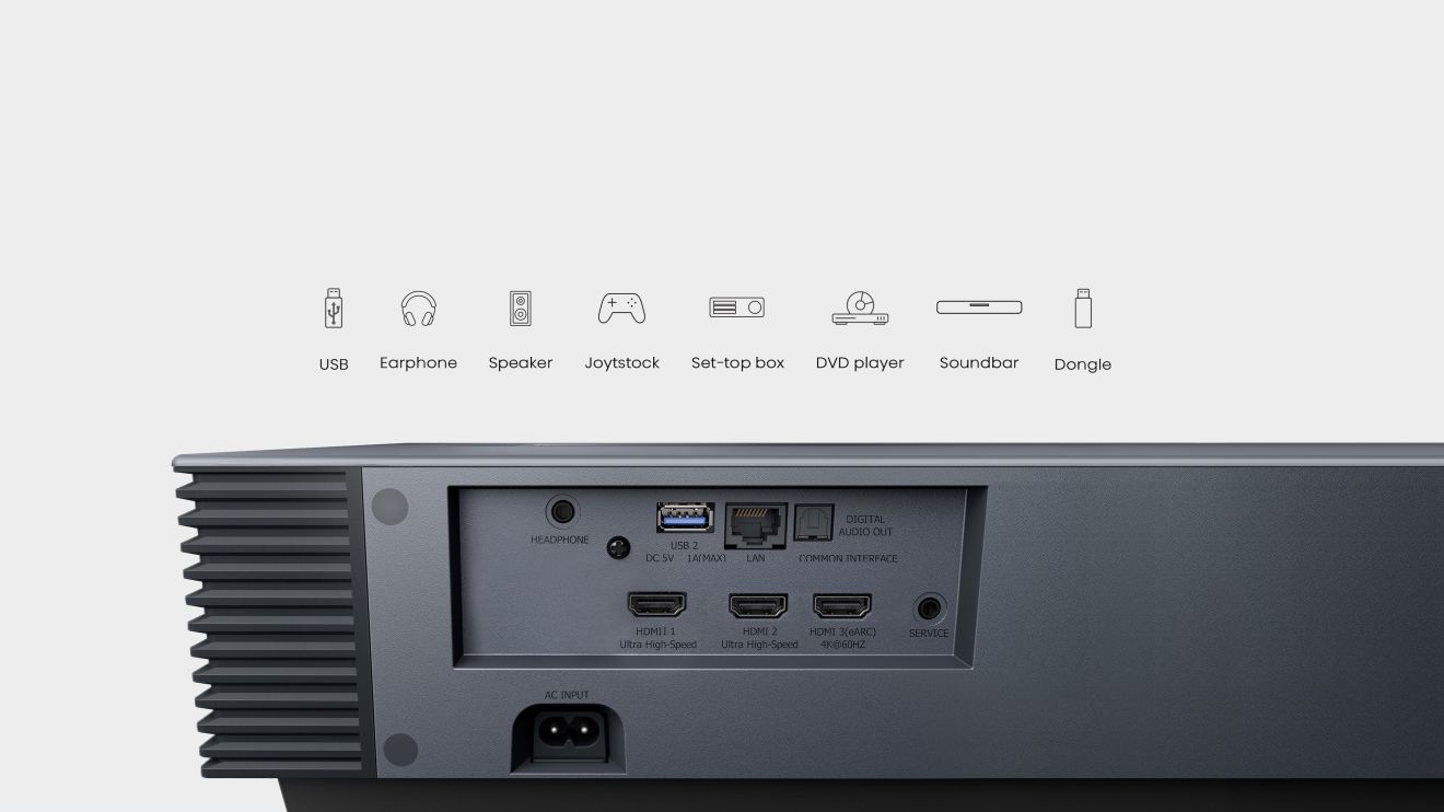 Lazerinis projektorius Hisense PX3-PRO 4K UHD, 80–150