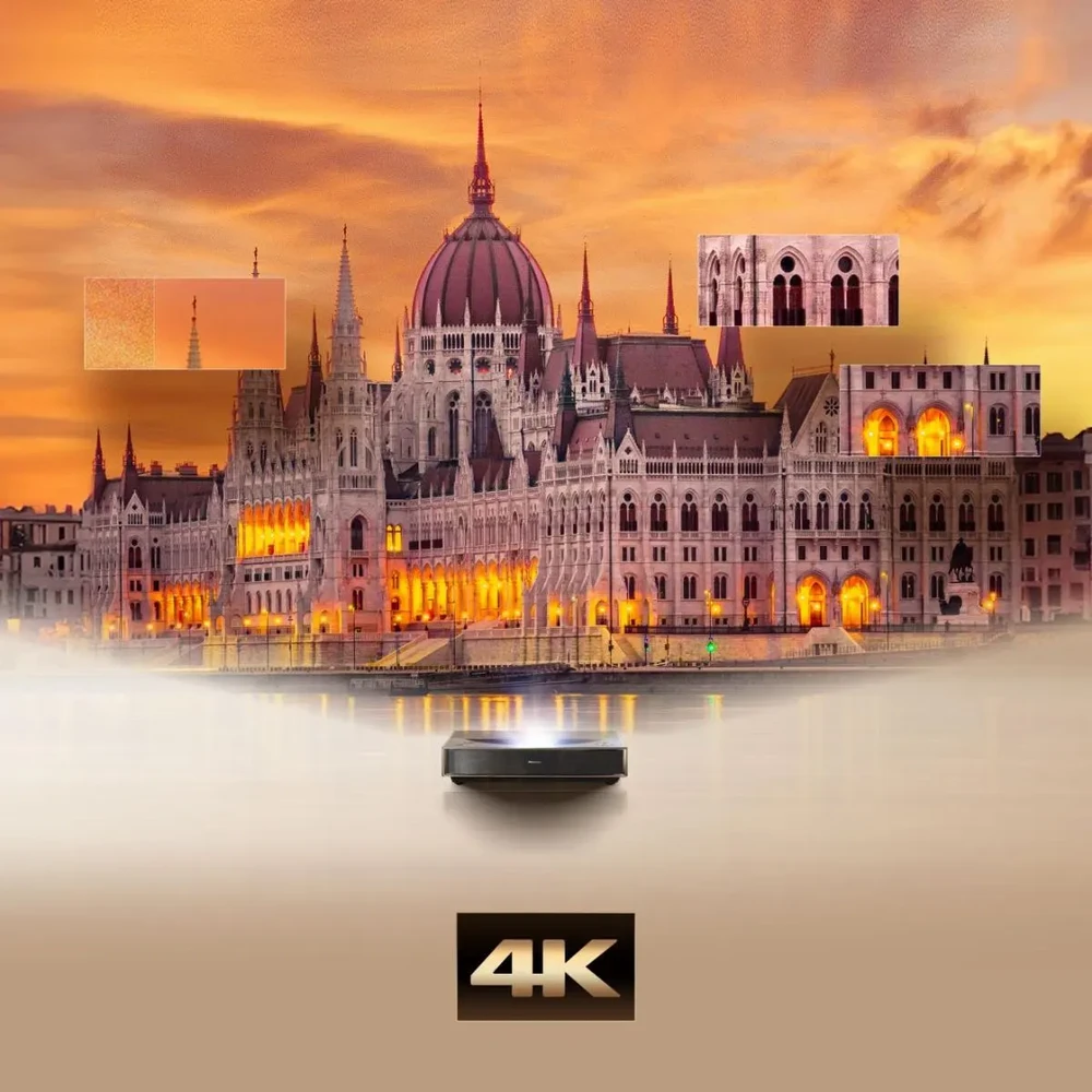 Lazerinis projektorius Hisense PT1 Laser Cinema 4K UHD, 80–150", 2500 ANSI lm, Dolby Vision, Dolby Atmos