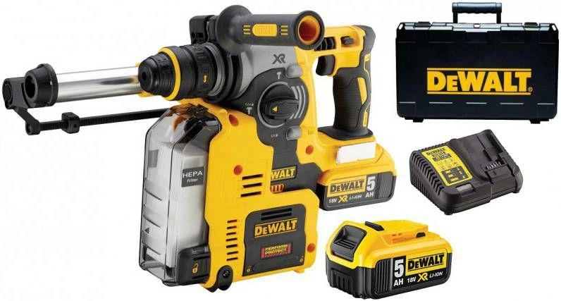DeWalt DCH275P2 perforatorius su dulkių surinkimo sistema