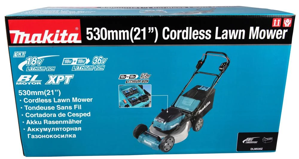 Makita DLM530Z Akumuliatorinė vejapjovė 18V X2 | 53cm | 70 L (Be akumuliatorių ir kroviklio)