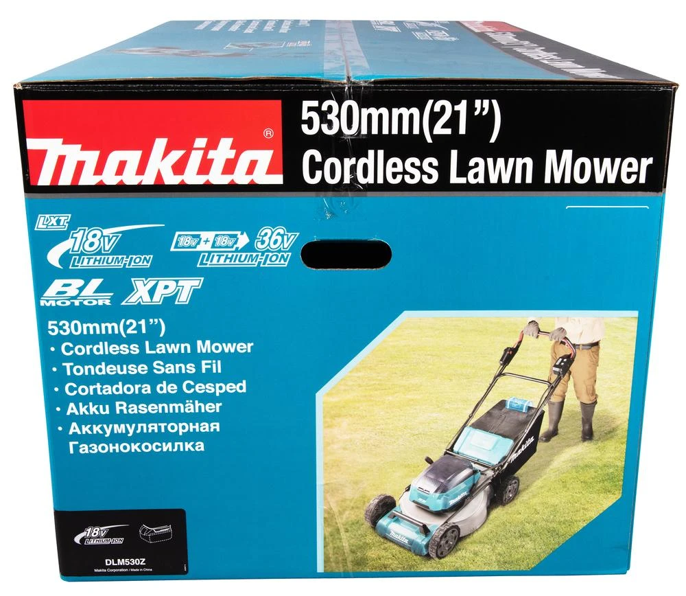 Makita DLM530Z Akumuliatorinė vejapjovė 18V X2 | 53cm | 70 L (Be akumuliatorių ir kroviklio)