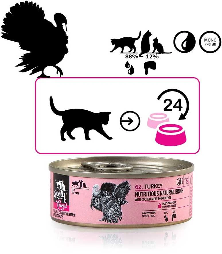 3COTY kalakutiena Cheers! - wet cat food - 75g