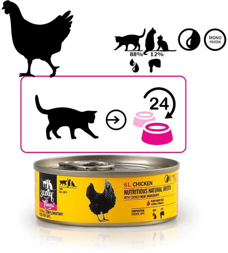 3COTY vištiena Į sveikatą! - šlapias kačių ėdalas - 75 g
