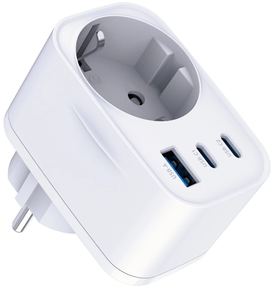 3Mk apsaugos priedai - 3mk komfortiškas įkroviklis GaN 30W QC PD PPS 2C1A1S Baltas