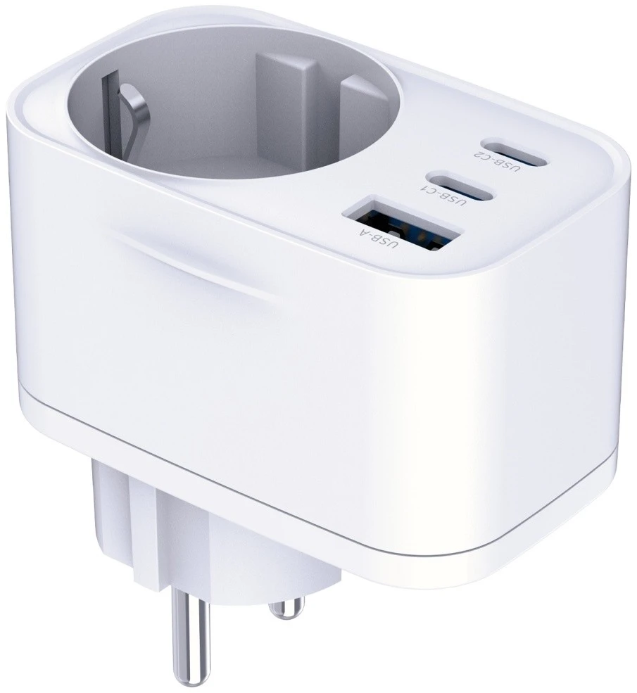 3Mk apsaugos priedai - 3mk komfortiškas įkroviklis GaN 30W QC PD PPS 2C1A1S Baltas