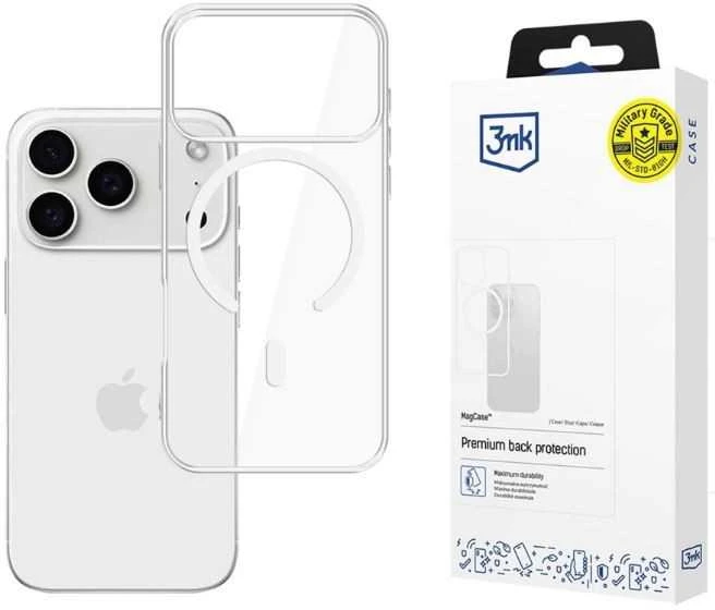 Dėklas 3Mk apsauga 3mk „Armor MagCase“, skirtas „iPhone 17 Pro Max“ – skaidrus