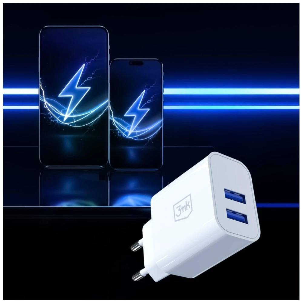 3Mk apsauga 3mk FlowPower 10W 2.4A DCP 2A Baltas