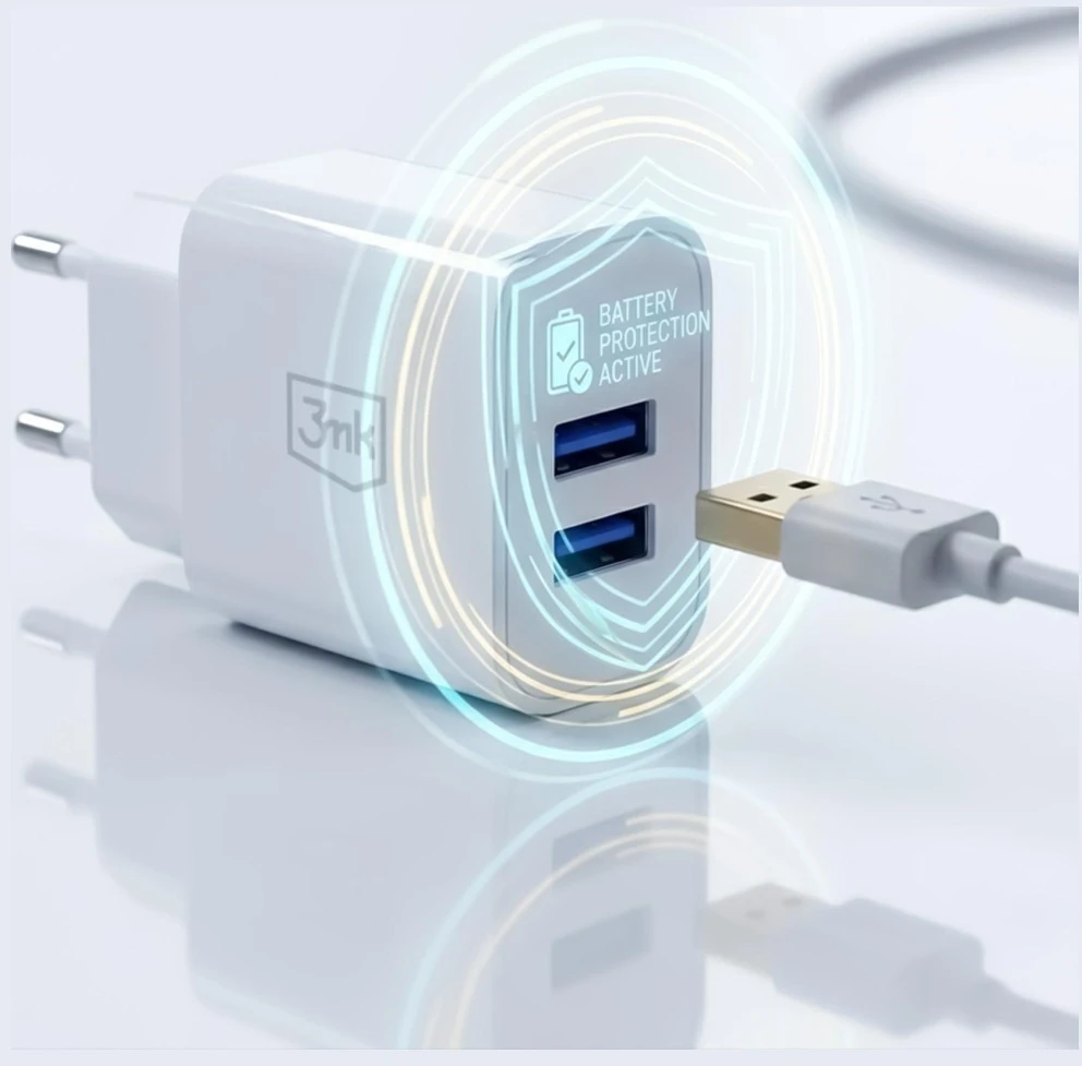 3Mk apsauga 3mk FlowPower 10W 2.4A DCP 2A Baltas