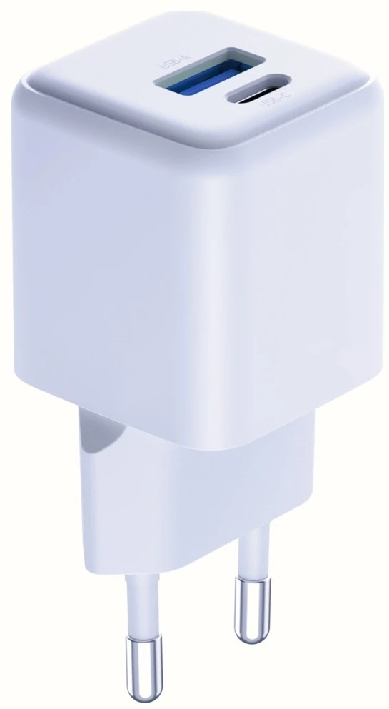 3Mk Protection 3mk Hyper GaN įkroviklis 20W QC4+ PD PPS USB-C USB-A sieninis įkroviklis - Baltas