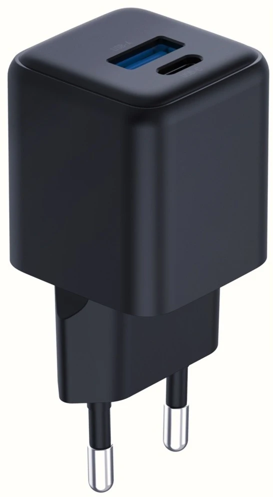3Mk Protection 3mk Hyper GaN įkroviklis 20W QC4+ PD PPS USB-C USB-A sieninis įkroviklis - Juodas
