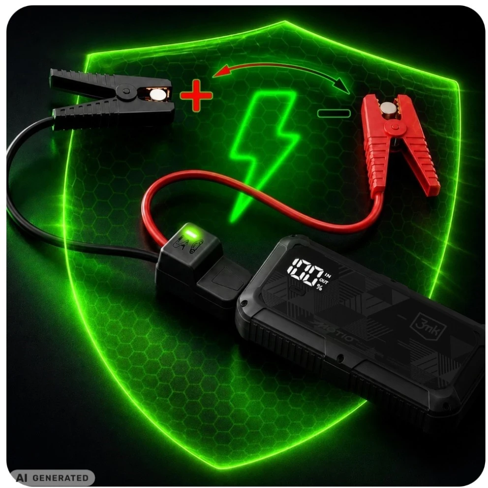 3Mk Protection 3mk Motio HyperBoost Flow 1500A 10 000 mAh su Smart Start kabeliais ir apšvietimu