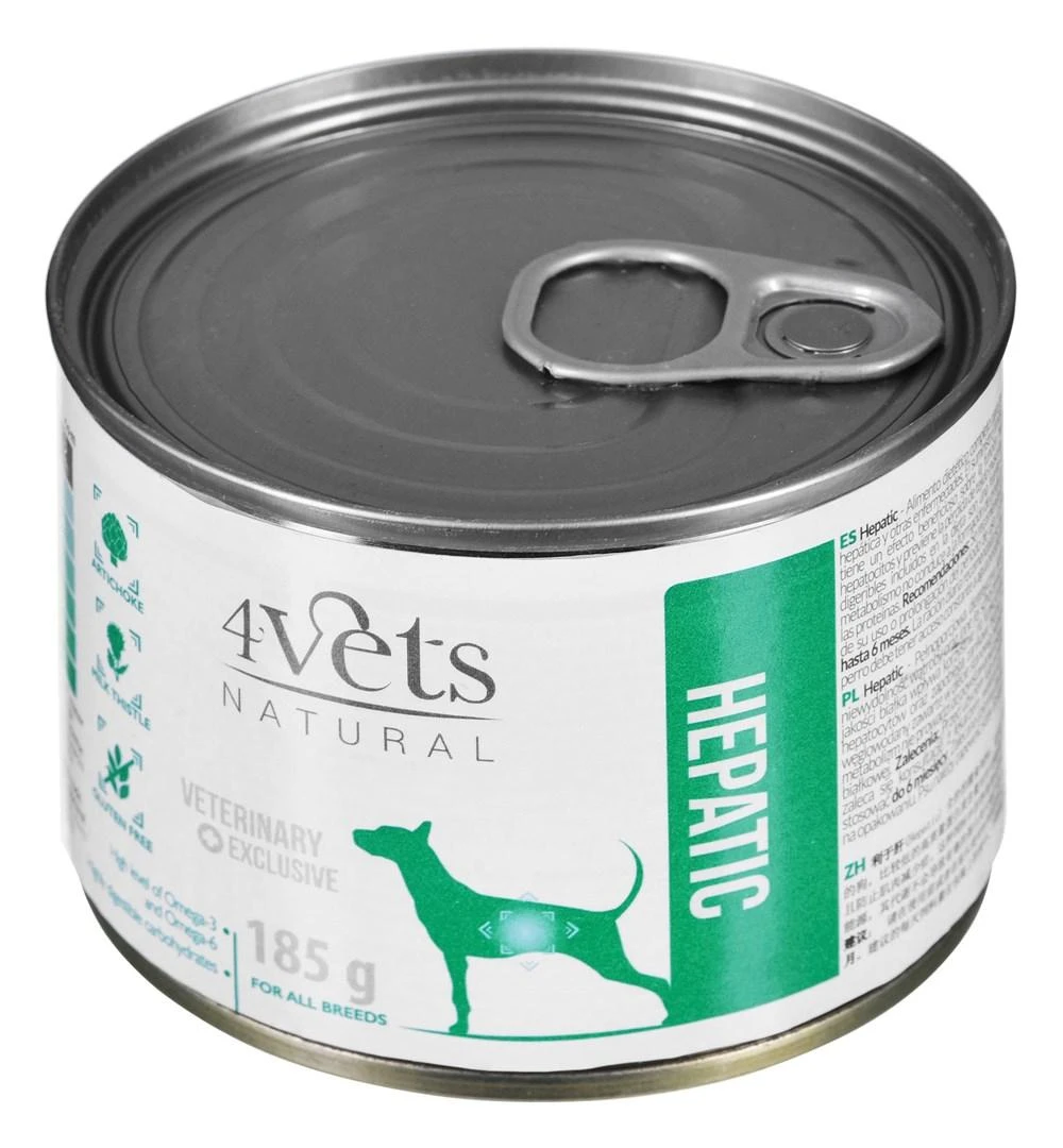 Drėgnas Šunų Maistas - 4VETS Natural Hepatic Dog, 185 g
