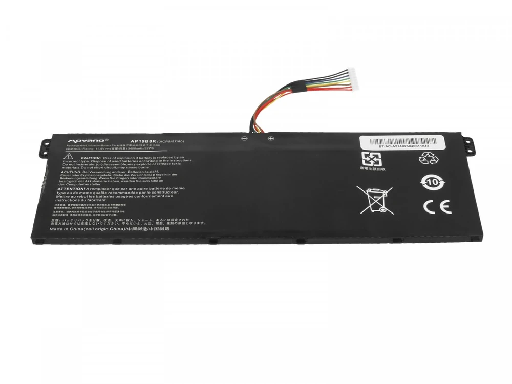 „Acer Aspire 3 A314-22 A315-56 A315-57 A315-58 A317“ nešiojamojo kompiuterio baterija ap19b8k – 3400 mAh (39 Wh)