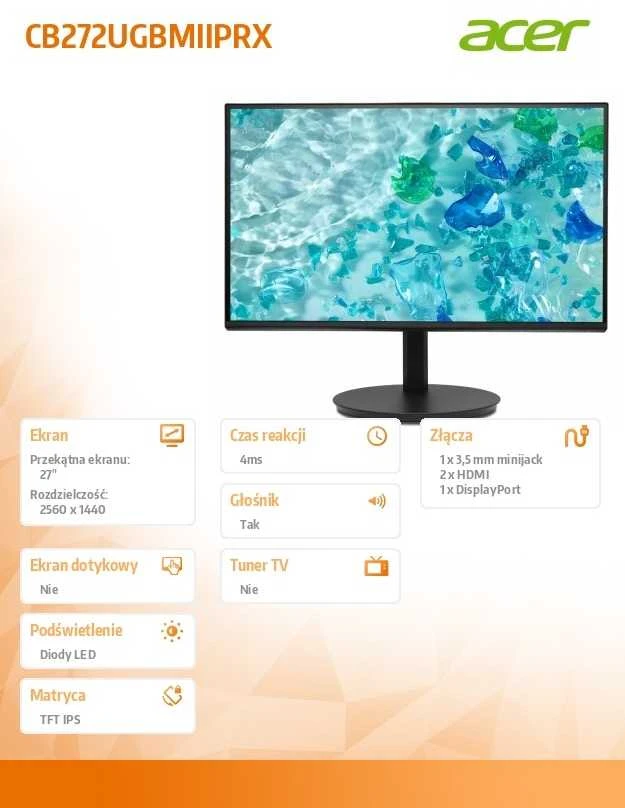 Monitorius Acer Vero CB272UGbmiiprx