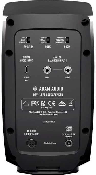 Kompiuterio kolonėlės Adam Audio D3V Juodas - a pair of studio monitors