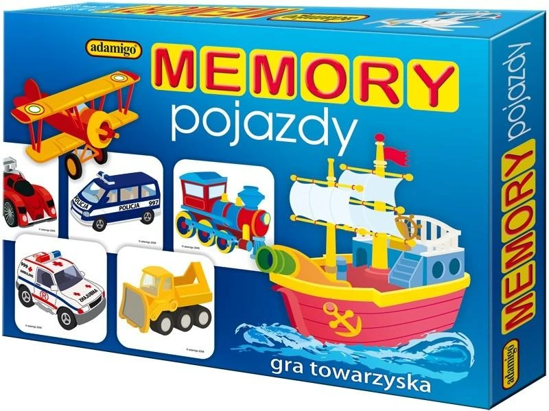 Stalo žaidimas Adamigo Memory Vehicles