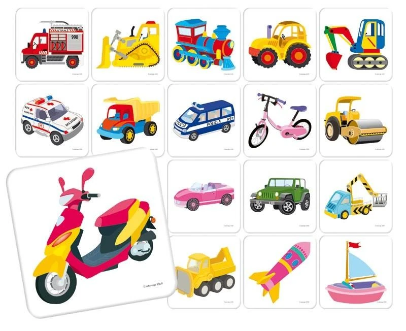 Stalo žaidimas Adamigo Memory Vehicles