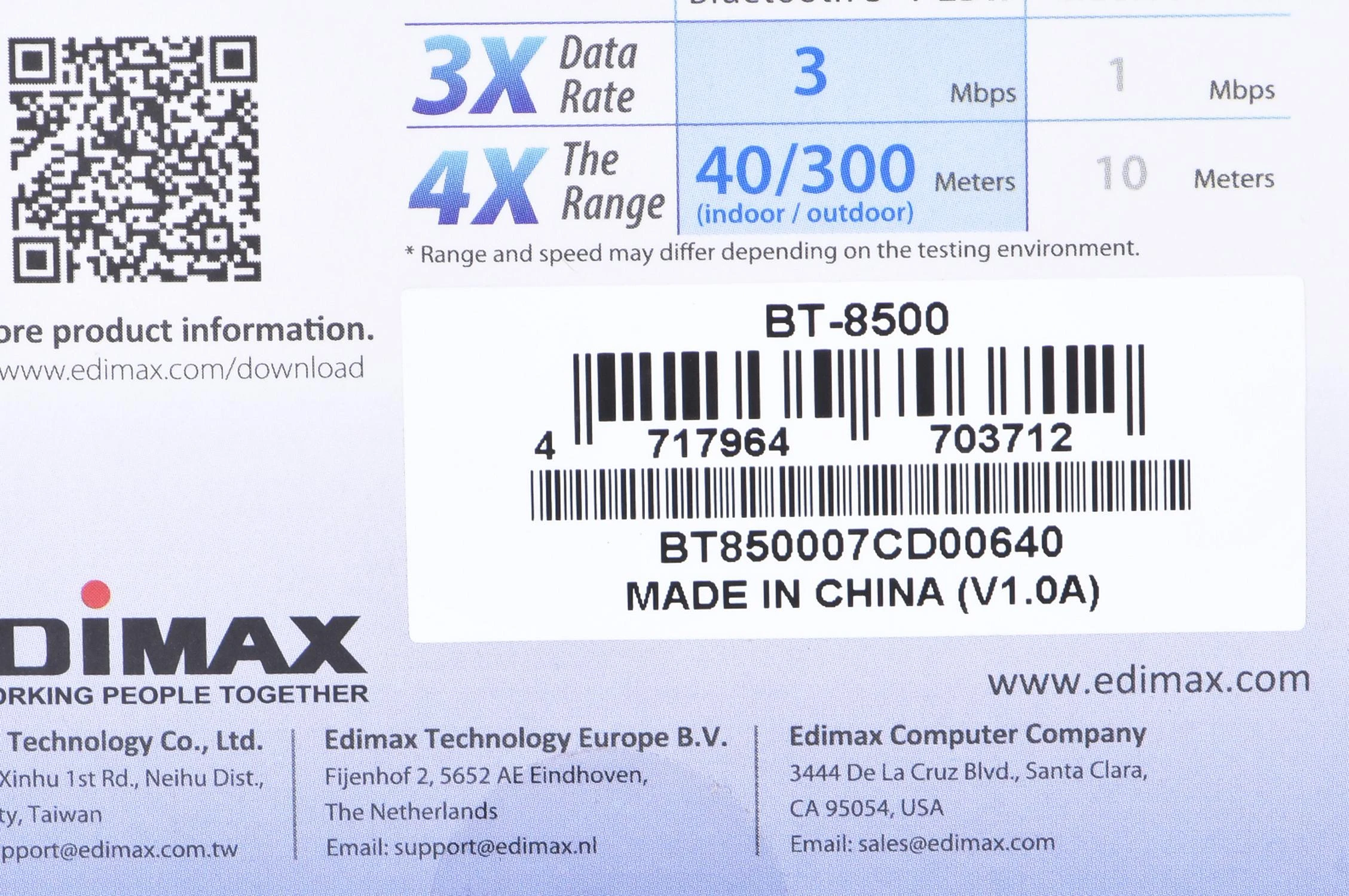 Edimax Bluetooth 5.0 Nano USB adapteris BT-8500