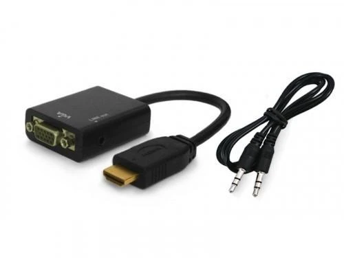 Savio CL-23 video cable adapter 0.5 m VGA (D-Sub) HDMI Type A (Standard) Juodas