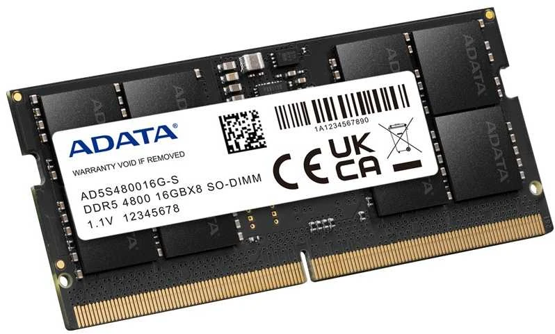 RAM 16 GB ADATA SO-DIMM 4800 (juodas, AD5S480016G-S, Premier)