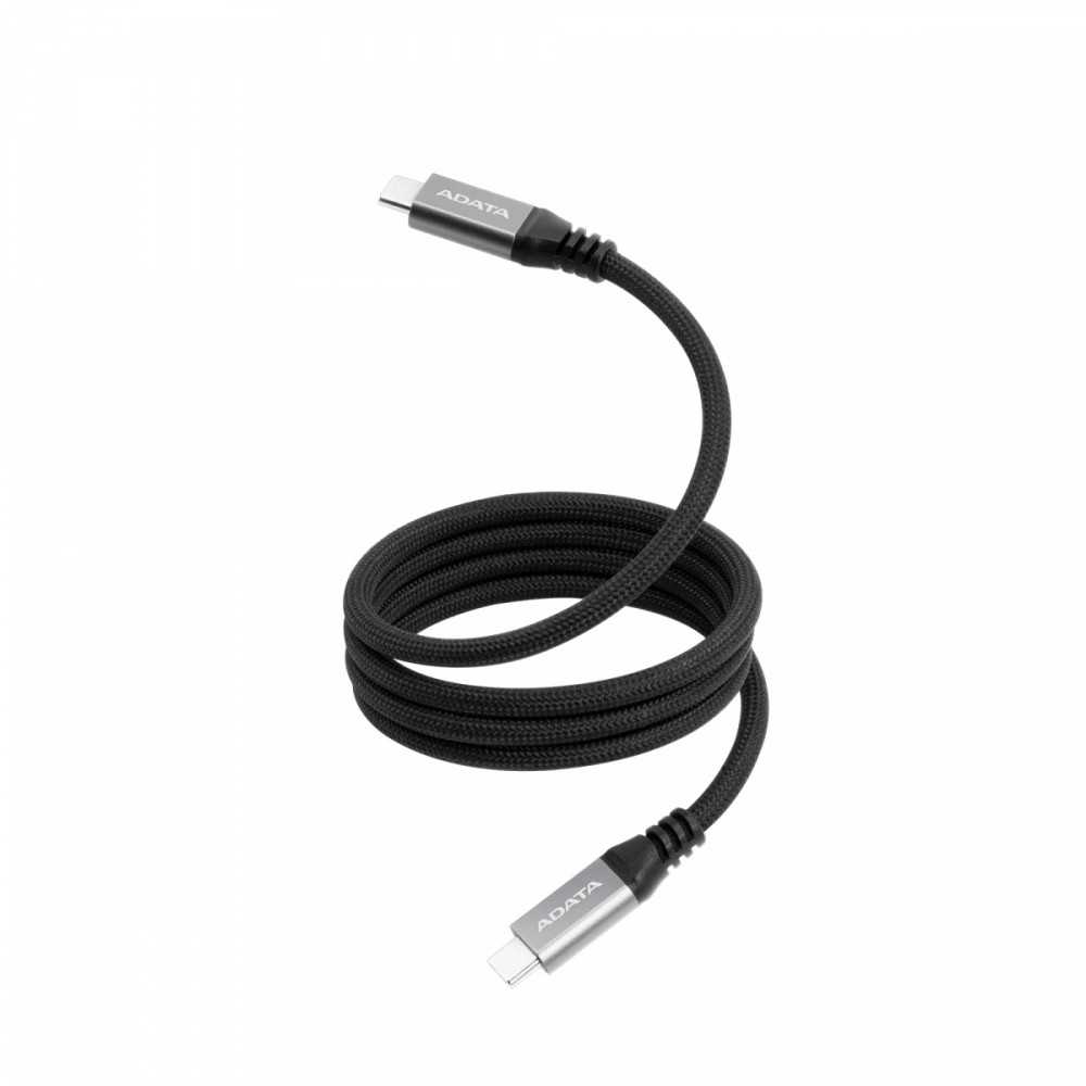 Kabelis USB ADATA USB-C do USB-C 3.2 Gen 2 100 W 1m Magnetyczny Juodas (CACCU3-100W-100AN-BK)