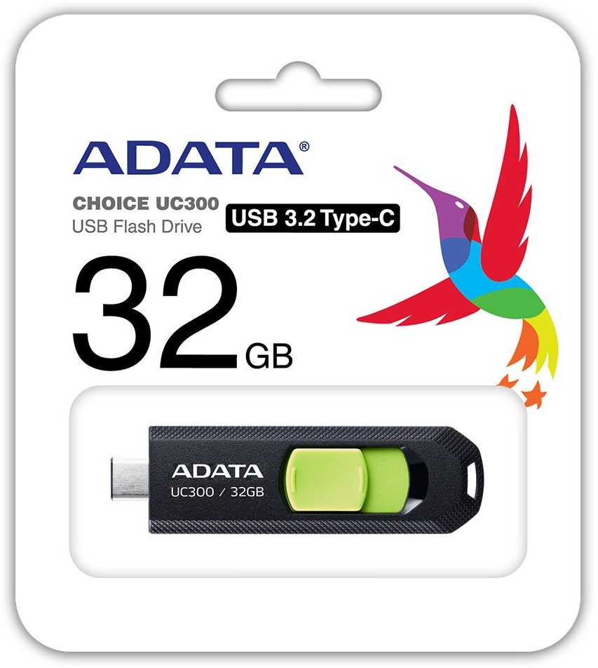 ADATA DUOMENYS | „FlashDrive“ | UC300 | 32 GB | USB 3.2 Gen 1 | Judas