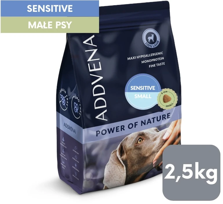 AD1 ADDVENA POWER OF NATURE Sensitive šunims mažų veislių jautriems šunims 2,5kg